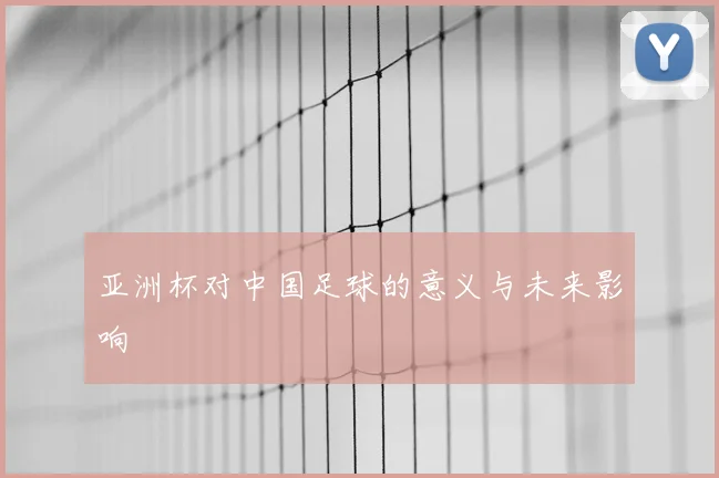 亚洲杯对中国足球的意义与未来影响